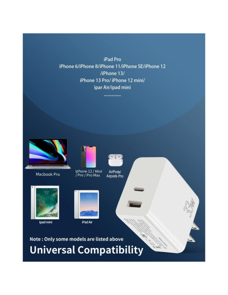 Cargador de Pared USB-C 33W Doble Puerto PD 3.0