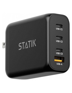 Cargador Rápido STATIK 100W GaN 3 Puertos USB-C Compacto