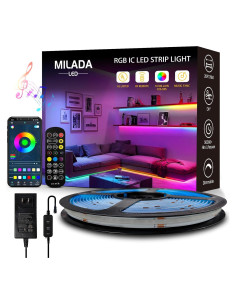 Tira de luces LED COB RGBIC 6M MILADALED con control remoto