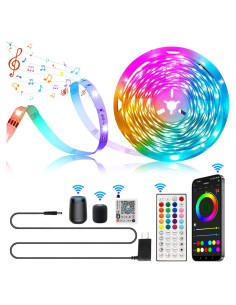 Luces LED WiFi 18.3m Ledagic, Control Remoto y APP, RGB