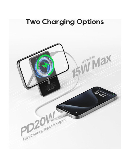 Banco de Energía Inalámbrico Kuulaa 5000mAh MagSafe Azul