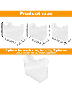 3 Organizadores de Congelador con Ruedas YEXEXINM - Plástico Transparente 2