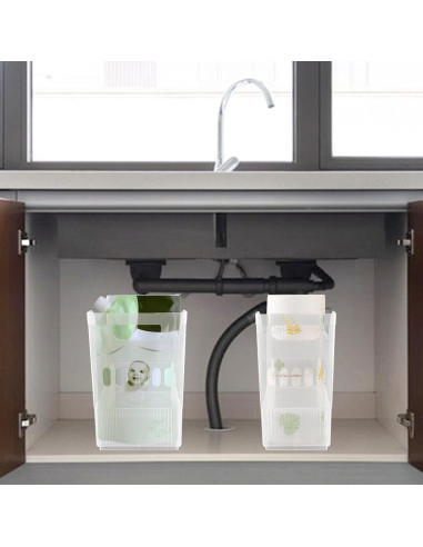 3 Organizadores de Congelador con Ruedas YEXEXINM - Plástico Transparente