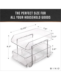 Organizador de Almacenamiento BINO 2 Niveles Transparente 1.06 kg 2
