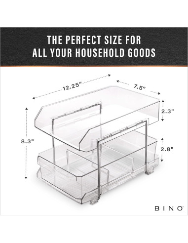 Organizador de Almacenamiento BINO 2 Niveles Transparente 1.06 kg