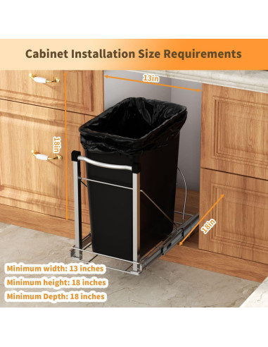 Organizador de Basura Bajo Gabinete Chenthrall 7-13 Galones