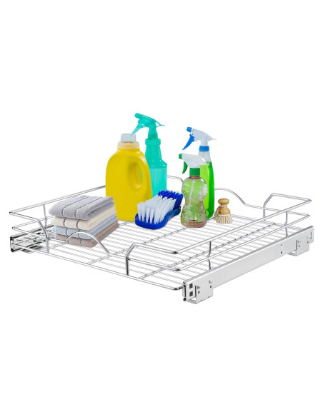 Organizador de Gabinete Extraíble OCG Cromado 43.18x27.94 cm Organizador de Gabinete Extraíble OCG Cromado 43.18x27.94 cm