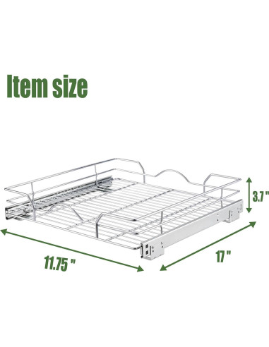 Organizador de Gabinete Extraíble OCG Cromado 43.18x27.94 cm