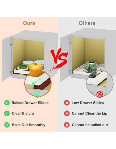 Organizador de Gabinete Expandible Fokyfok Negro 11-16cm x 17-24cm