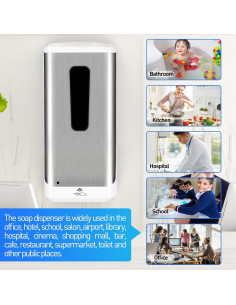 Dispensador Automático de Desinfectante Jewaytec 1000ml Acero Inoxidable 2