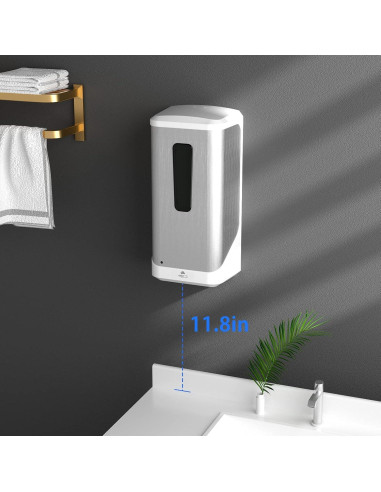 Dispensador Automático de Desinfectante Jewaytec 1000ml Acero Inoxidable