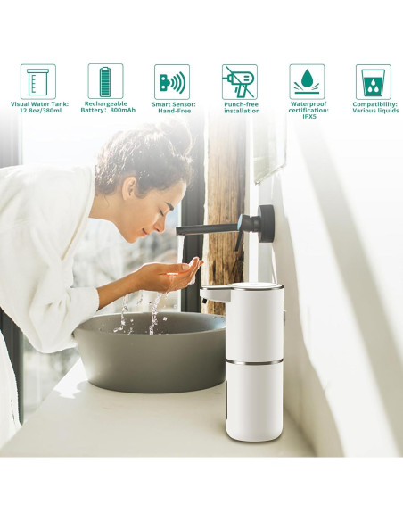 Dispensador de Jabón Espumoso Automático HOMELYLIFE 380ml