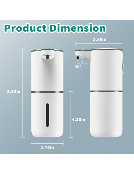 Dispensador de Jabón Espumoso Automático HOMELYLIFE 380ml