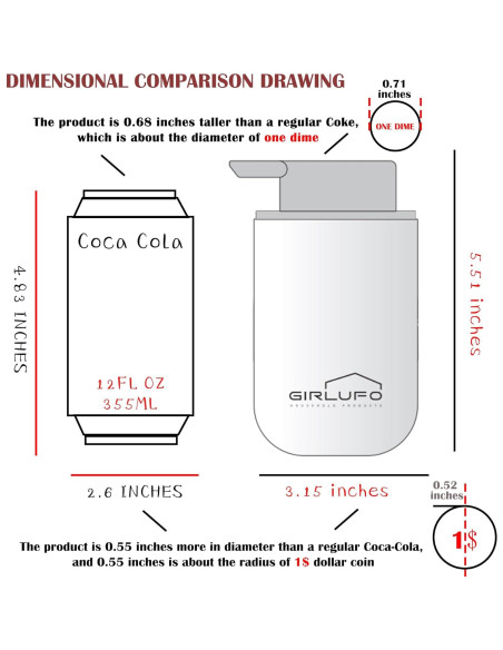 Dispensador de Jabón Espumoso GIRLUFO Gris Cerámica 340ml