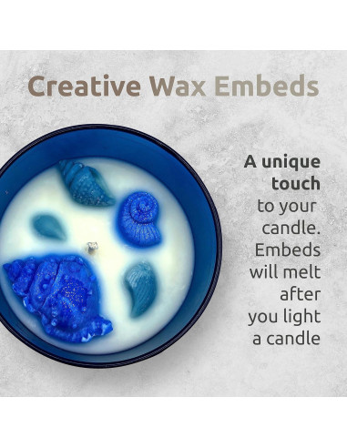 Vela de Cera de Soja Orgánica Brisa Oceánica 10oz en Tarro Vidrio