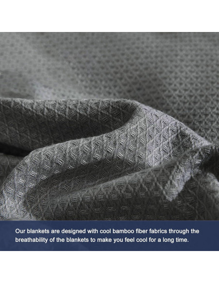 Manta Enfriadora DANGTOP 200x230 cm Rayón Bambú Gris Oscuro