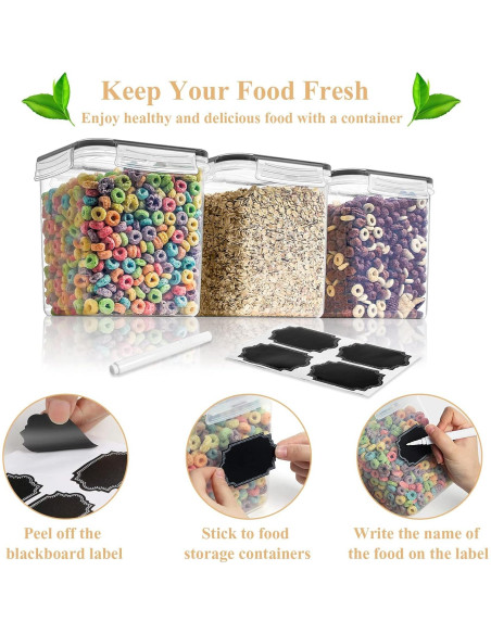 Juego de 8 Contenedores de Almacenamiento Blingco 2.5L Sellados Juego de 8 Contenedores de Almacenamiento Blingco 2.5L Sellados