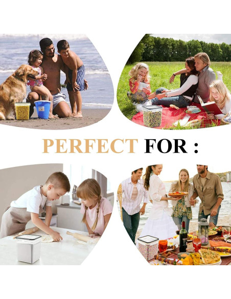 Juego de 8 Contenedores de Almacenamiento Blingco 2.5L Sellados Juego de 8 Contenedores de Almacenamiento Blingco 2.5L Sellados