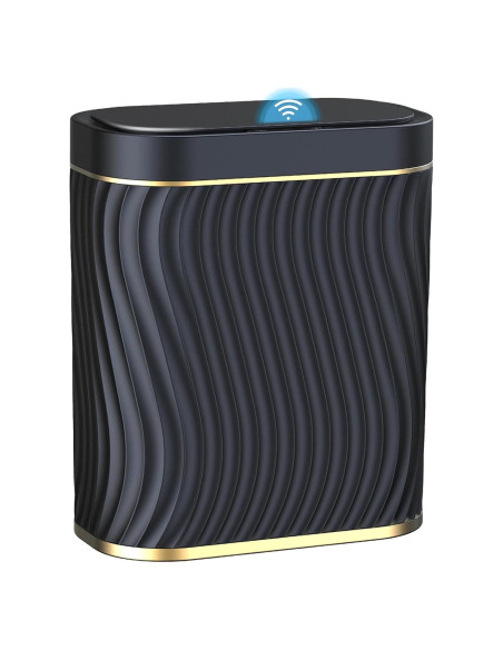 Cesto de Basura Automático Ogikey 9.84L Oro Negro Impermeable