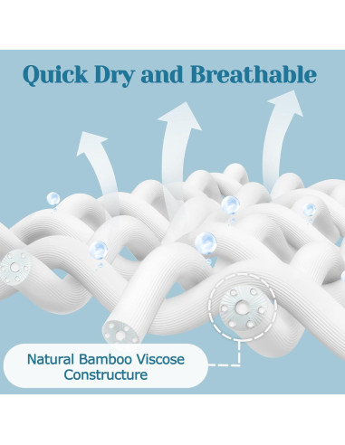 Conjunto de Sábanas Reina BYSURE 6 Piezas 100% Viscosa Blanco