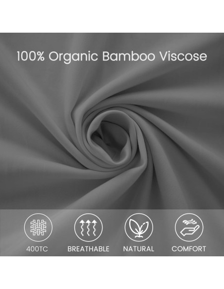 Juego de Sábanas JSELF Viscosa de Bambú Individual 3 Piezas