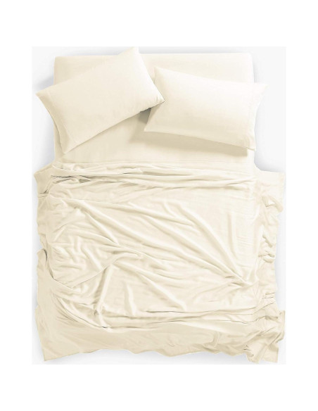 Juego de Sábanas Queen ELINEN 100% Viscosa de Bambú 4 Piezas