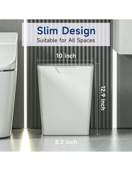 Cubo de Basura Inteligente YEEFIGRO 15.9L con Sensor Automático