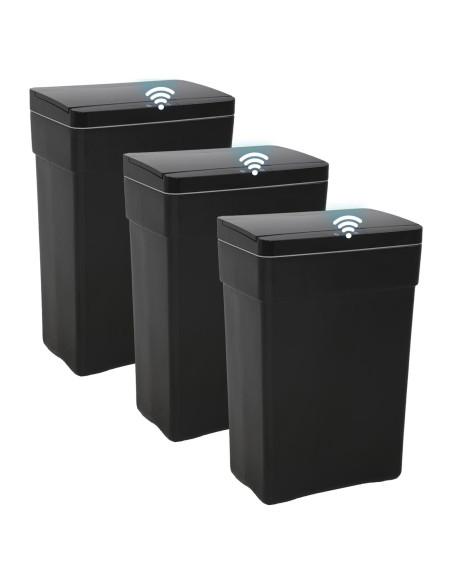 Cubo de Basura Automático 50L BestOffice Negro con Sensor