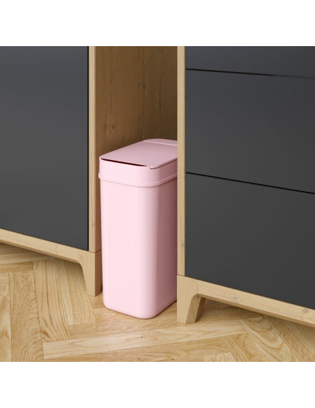Basurero Sensor iTouchless 10 Litros Rosa Automático para Baño