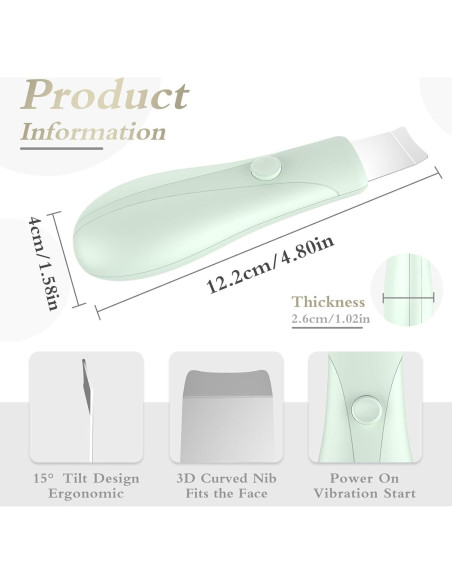 Raspador Facial Portátil Auioytoy K2405 - Eliminación de Puntos Negros