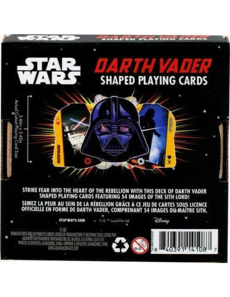 Baraja de Cartas Darth Vader Star Wars Aquarius - 54 Piezas
