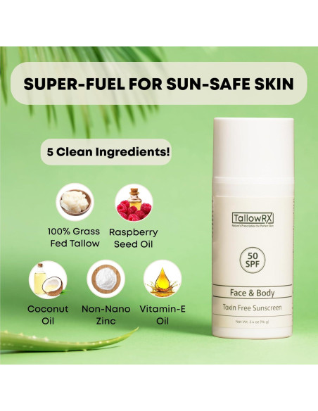 Protector Solar Mineral TallowRX SPF 50 - 120 g - No Tóxico Protector Solar Mineral TallowRX SPF 50 - 120 g - No Tóxico
