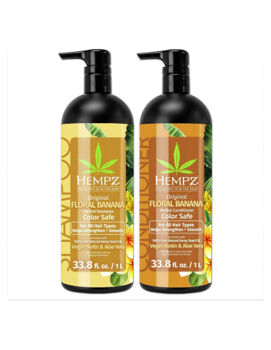 Set de Champú y Acondicionador Hempz 1000 ml - Hidratante Vegano