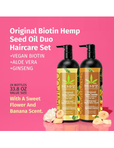 Set de Champú y Acondicionador Hempz 1000 ml - Hidratante Vegano 2