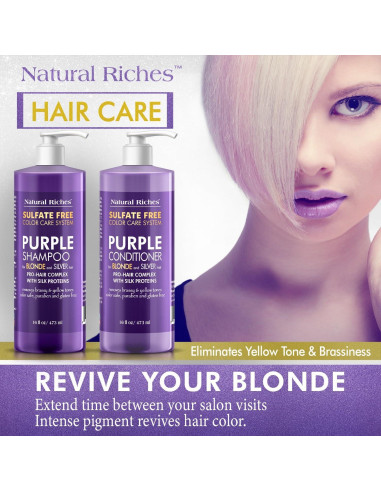 Juego de Champú y Acondicionador Morado Natural Riches 2x473ml