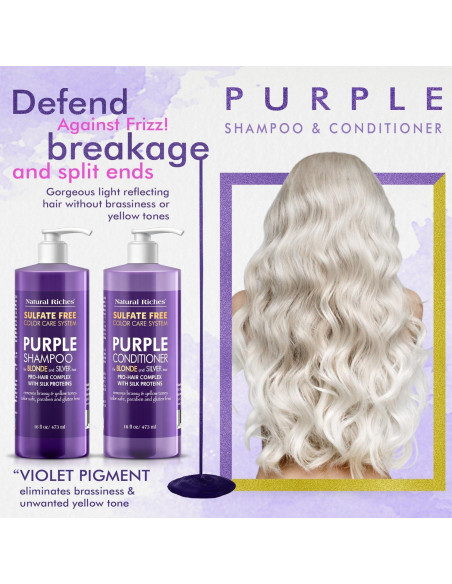 Juego de Champú y Acondicionador Morado Natural Riches 2x473ml