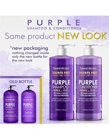 Juego de Champú y Acondicionador Morado Natural Riches 2x473ml