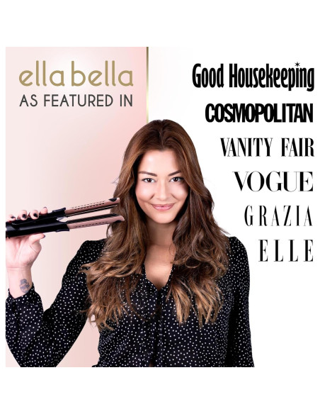 Plancha y Rizador de Pelo ELLA BELLA 2 en 1 Titanio 28cm