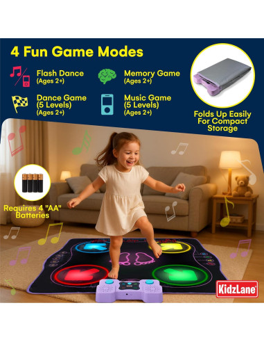 Alfombra de Baile Kidzlane Inalámbrica para Niños 6+