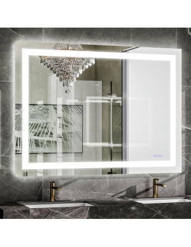 Espejo de Baño LED VooBang 97x66 cm con 3 Modos de Luz