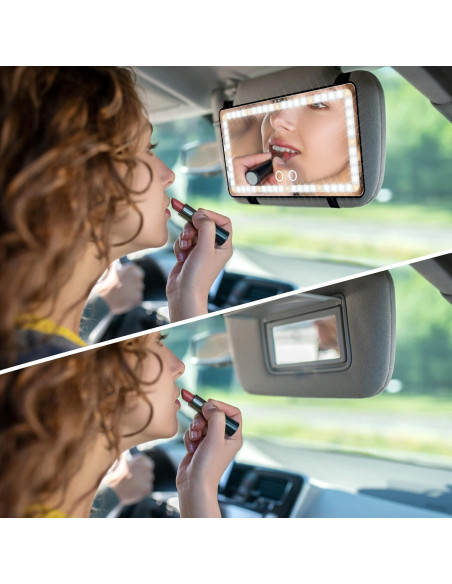 Espejo de Vanidad Hirger para Coche con Luz LED Táctil