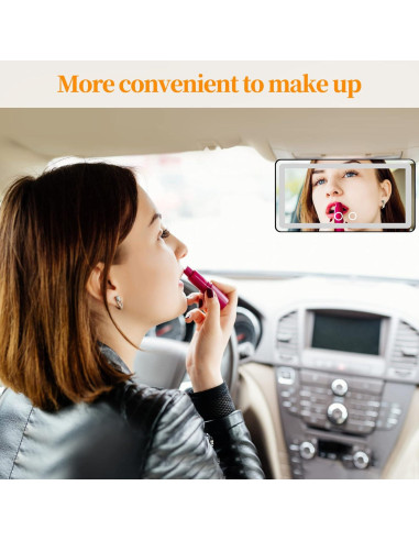 Espejo de Vanidad Hirger para Coche con Luz LED Táctil