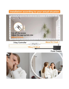 Luces LED de tocador Daymeet 4m multicolor con control APP 2