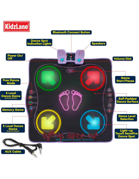 Alfombra de Baile Kidzlane Inalámbrica para Niños 6+