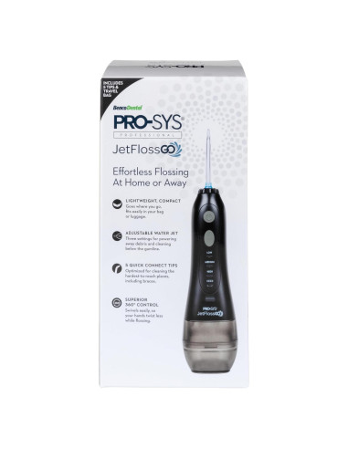 Irrigador Dental Portátil Pro-Sys JetFloss GO Recargable Negro