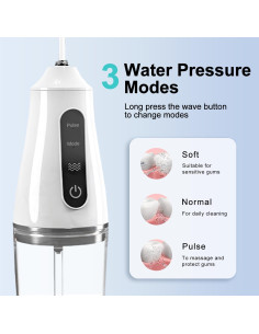 Hilo Dental Inalámbrico MSETGRD 3 Modos 230ml Blanco 2