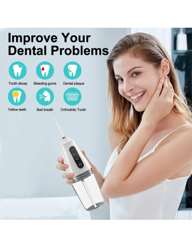 Hilo Dental Inalámbrico MSETGRD 3 Modos 230ml Blanco