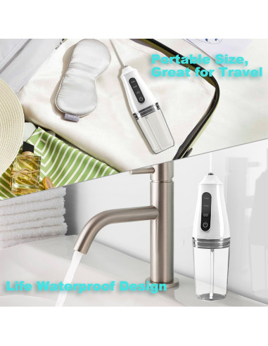 Hilo Dental Inalámbrico MSETGRD 3 Modos 230ml Blanco