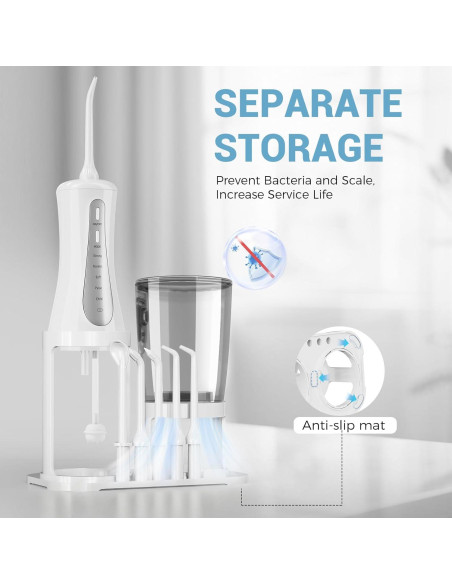 Irrigador Dental Inalámbrico Goldant AOW03 350ML 5 Modos Blanco