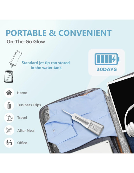 Irrigador Dental Inalámbrico Goldant AOW03 350ML 5 Modos Blanco